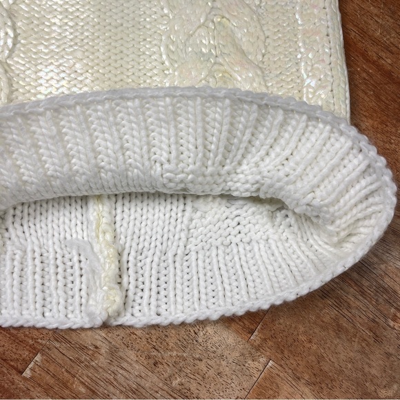 Promod Holographic Chunky Cable Knit‎ Skirt Tube Top Womens Small Holo Mermaid - Picture 5 of 10